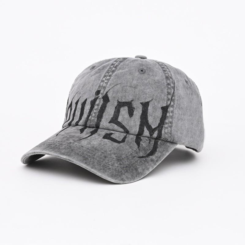 Vintage Graffiti Letter Baseball Cap Men Women Washed Denim Sun Hat Adjustable