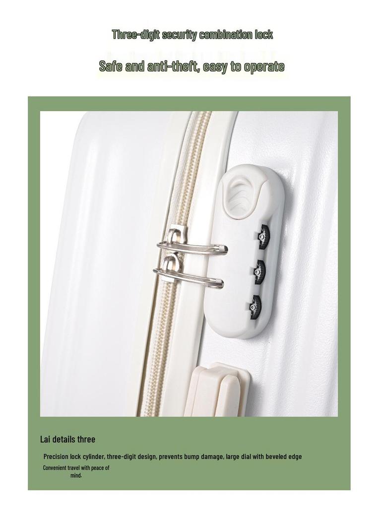 Durable 20-inch Women's & 24-inch Men's Trolley Suitcase: Stylish, Drop-Resistant Travel Luggage for Students