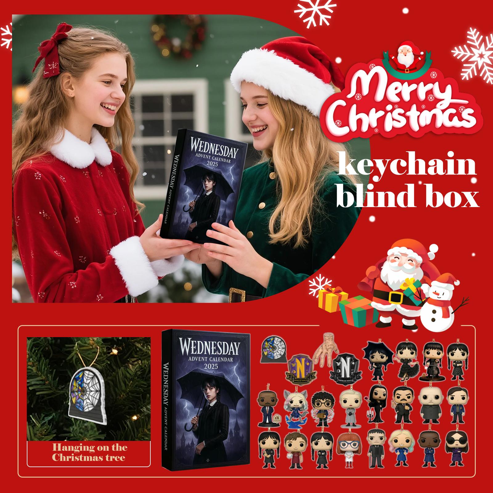 Acrylic 24-Day Christmas Countdown Calendar Mystery Box – Featuring Delightful Surprises, This Calendar Will Make Your Countdown One Size