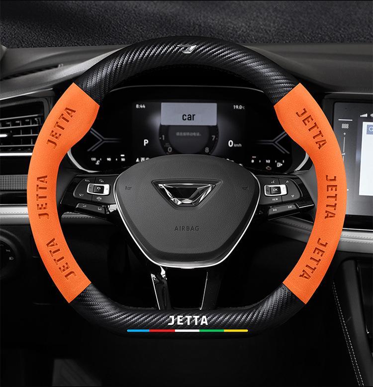 Custom Carbon Fiber & Suede Steering Wheel Covers for 2019-2022 Jetta VS5/VA3/VS7