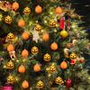 24 ks Dýňová závěsná koule Halloween Jack-O-Lantern Závěsná ozdoba Nerozbitná slavnostní dekorativní koule na vánoční stromeček Domácí párty dekorace