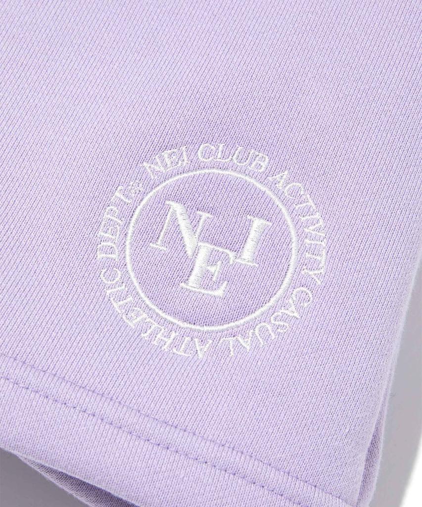 Neikideuniseu Club Logo Sweat Shorts Lavender