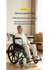 Lightweight Folding Manual Wheelchair - Carbon Steel for Elderly & Disabled