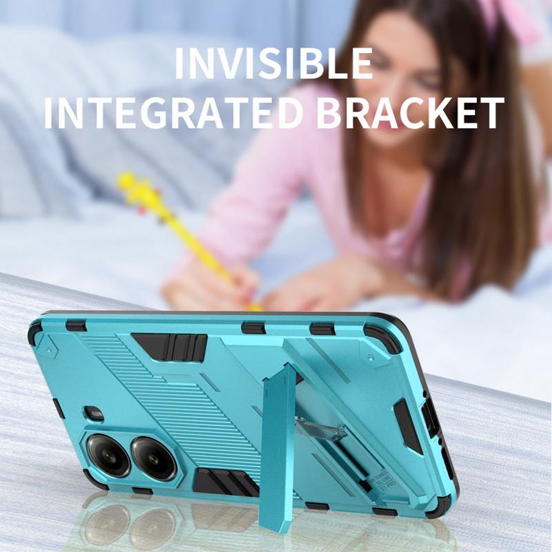 Invisible Integrated Bracket Case for Xiaomi Redmi Turbo 4 3 Redmi 14C 13 13C 12 12C Redmi A4 A3 A2 A1 KickStand Protect Cover