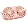 Double Fan USB Charging Fast Heat Dissipation 360 Degrees  Rotation Double Head Fan Mini Desk Fan for Dormitory Desktop