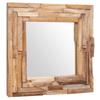 Miroir décoratif - VIDAXL - 60 x 60 cm - Teck - Carré - Intérieur