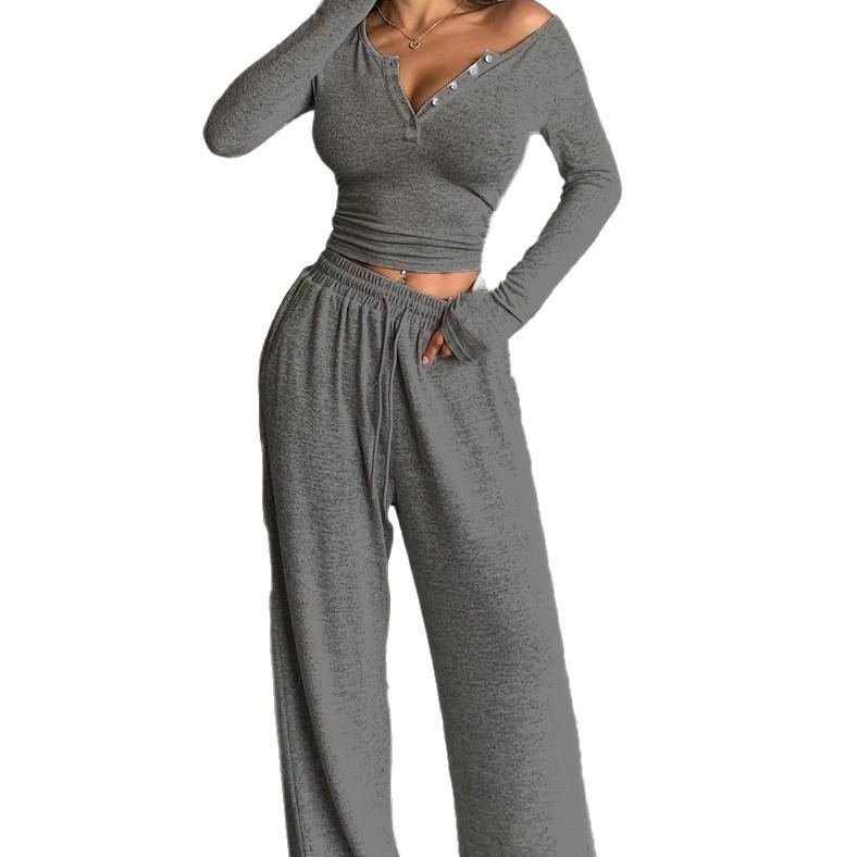 2025 European & American Sexy Slim Long-Sleeve Two-Piece Set