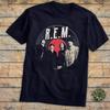 REM Presente de Banda de Rock Para Fãs Algodão Preto Tamanho Completo Camiseta Unissex BL110