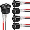ON Off Round Rocker Switches SPST 20mm Mini 12 Volt DC Mini Circle Toggle Switch 12V for Car Automotive RV 2 Pin Relays 5