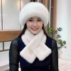 Windproof Russian Style Beanie Thickened Faux Mink Headwear Cossack Hat Set  Commuting