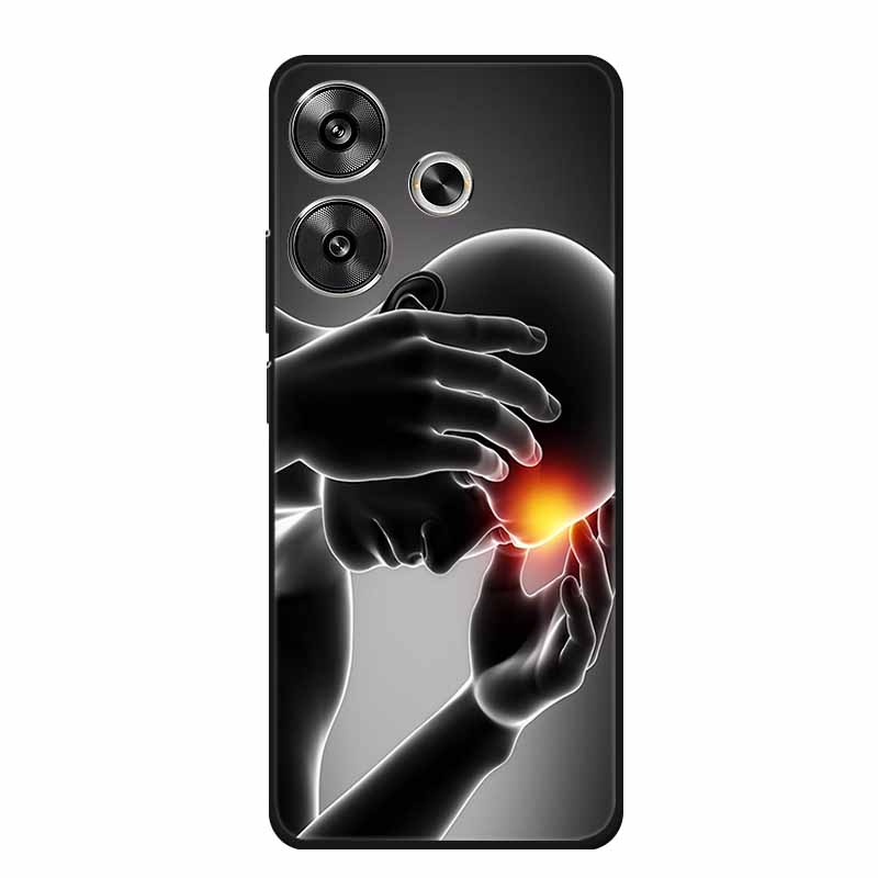 6.79" For Poco M6 4G Case POCOM6 Phone Cover Black Silicone Soft Back Cover Case For Xiaomi Poco M6 4G Case M 6 Protective Coque