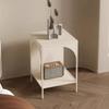 Nordic Metal Coffee Table Modern Side Tables with Storage Space Creative Landing Rack Bookshelf Bedroom Side Table Living Room