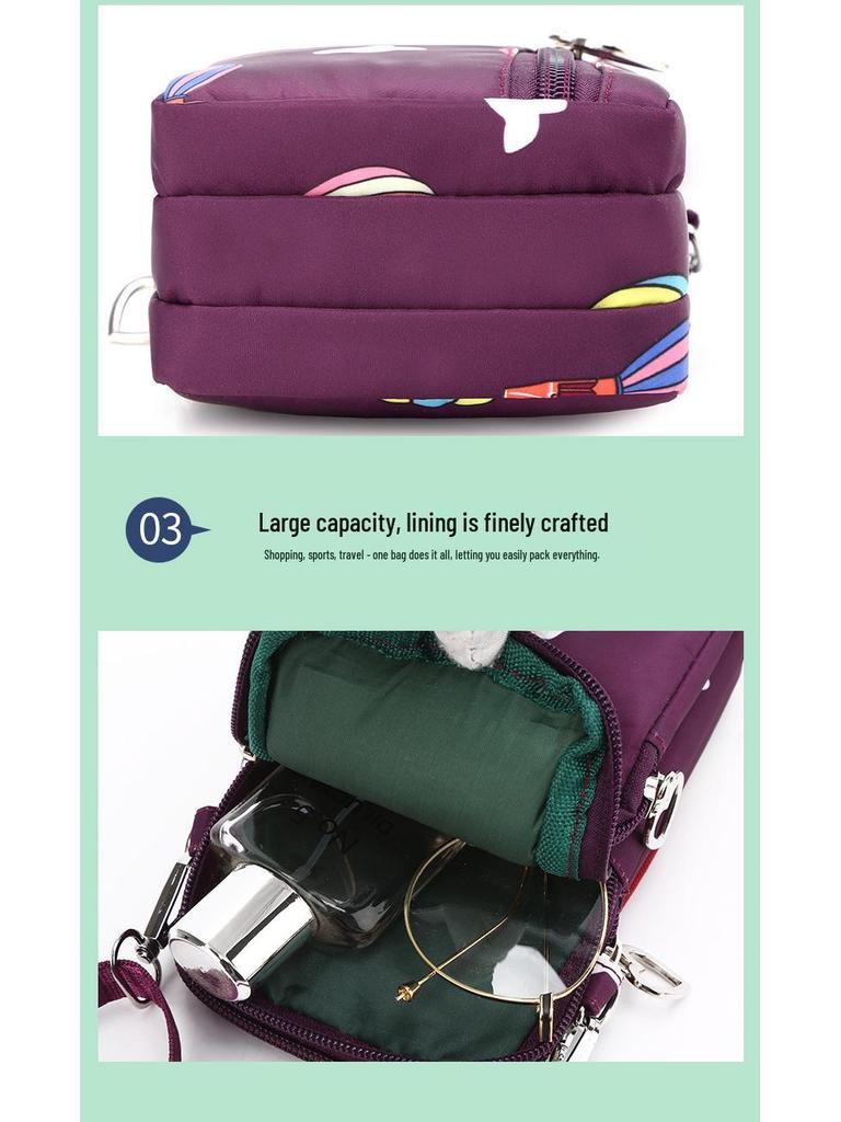 Women's Crossbody Phone Bag - 2023 Korean Canvas Shoulder Bag, Casual Small Square Wristlet & Neck Pouch