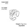 Lucky Evil Eye Open Ring Stainless Steel Gold Adjustable Finger Rings Women Turkish Jewelry Birthday Gift
