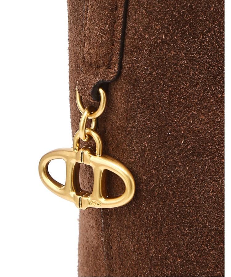 Athe Vanessabruno [Panier] Dark Brown Suede Panier Bucket Bag S Aaba5F206W3