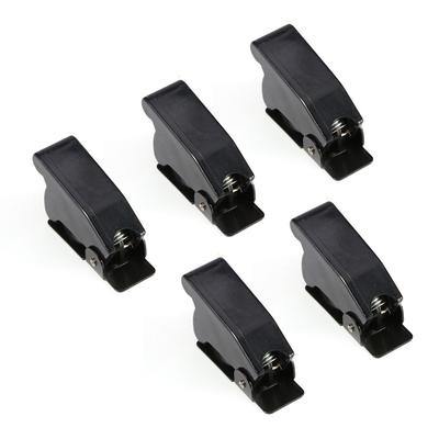 5Pcs Waterproof Design Button Switch Cover Black Switch Safety Flip Cover  Car Accessories