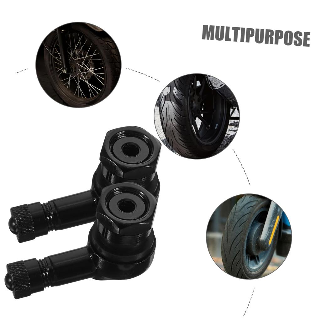 Luxshiny 2pcs Motorcycle Valve Modification Accessories Tire Valve Caps Metal Valve Cover Motorcycle Tire