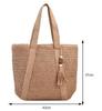 Casual Woven Beach Straw Handbags Luxury Designer Women Shopper Vacation Shoulder Bag Ladies Summer Large Capacity Tote Purse