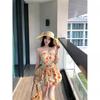 Sexy Spice Girl Wind Suspender Dress Women's Summer New Casual Vacation Wind Backless Beautiful Floral Bud Dress