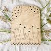 Flower Leaf Collector Board Handcrafts Wood Flower Arrangement Support Table Display for Indoor Use Valentines Gift
