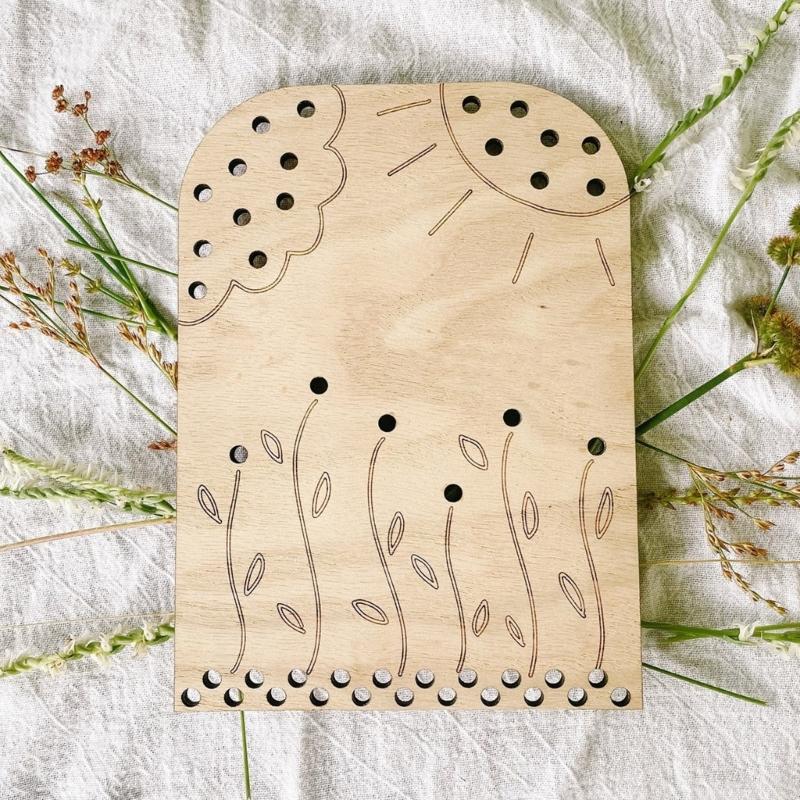 Flower Leaf Collector Board Handcrafts Wood Flower Arrangement Support Table Display for Indoor Use Valentines Gift