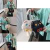 Cute Plush Cat Shoulder Bag Adorable Black And White Stuffed Toy Handbag For Girls