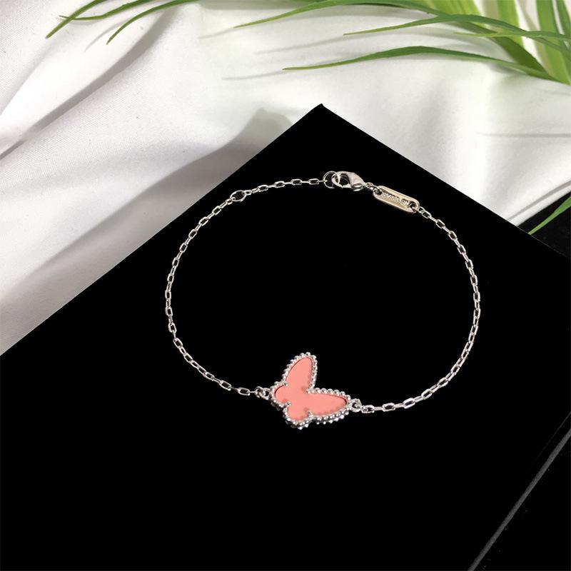 Pulseira Simples Estilo Frio INS Borboleta: Design Suave e Fresco Japonês e Coreano com Carcaça Branca para Mulheres