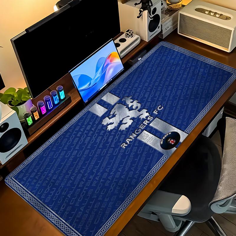 Rangers FC Logo Color Mouse Pad Large Gaming Table Cushion Non-slip Laptop Tablet Big Mousepad XXL Mat Mini PC Playmat With Lock Edge