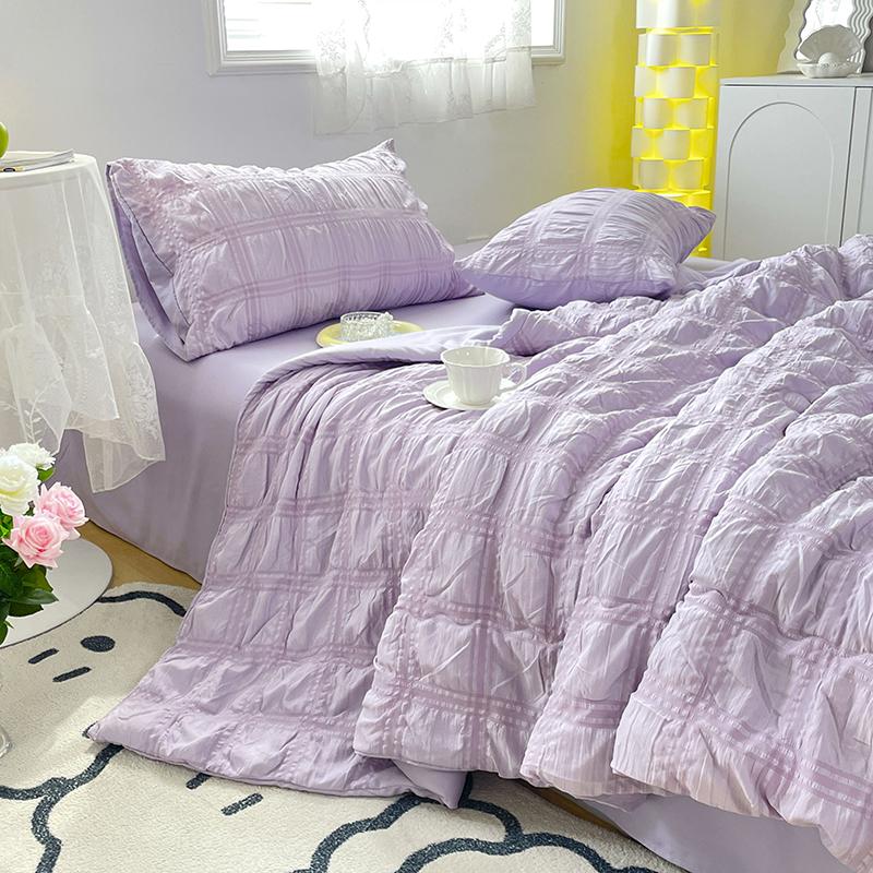 Capa de Edredom de Verão Japonês Edredom Fresco Manta para Pausa do Meio-Dia de Verão Ar Condicionado Solteiro Seersucker Lençóis Fronha Conjunto