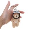 Plush Bear Keychain with Helmets Fashionable Bag Decorative Pendant Creative Soft Stuffed Animal Charm for Backpacks