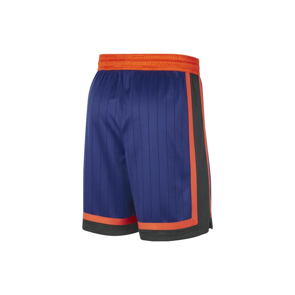 Nike Dri-Fit New York Knicks City Edition 2023/24 Letter Pattern Printed Color Block Basketball Shorts Men Shorts Blue Bright-Orange DX8712-495