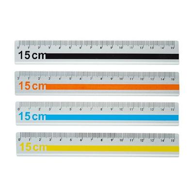 2 Stück 15 cm Präzisions-Messlineale aus gefrästem Aluminium mit rutschfester Unterseite und klarer Markierung für den Einsatz in Labor und Werkstatt