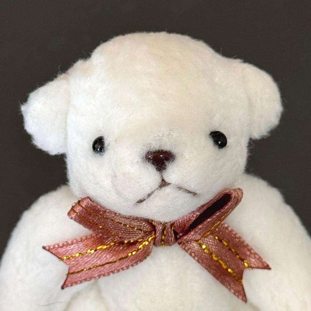 [USED] Heisei Retro Vintage Plush Bear, White, 1999 Teddy Bear