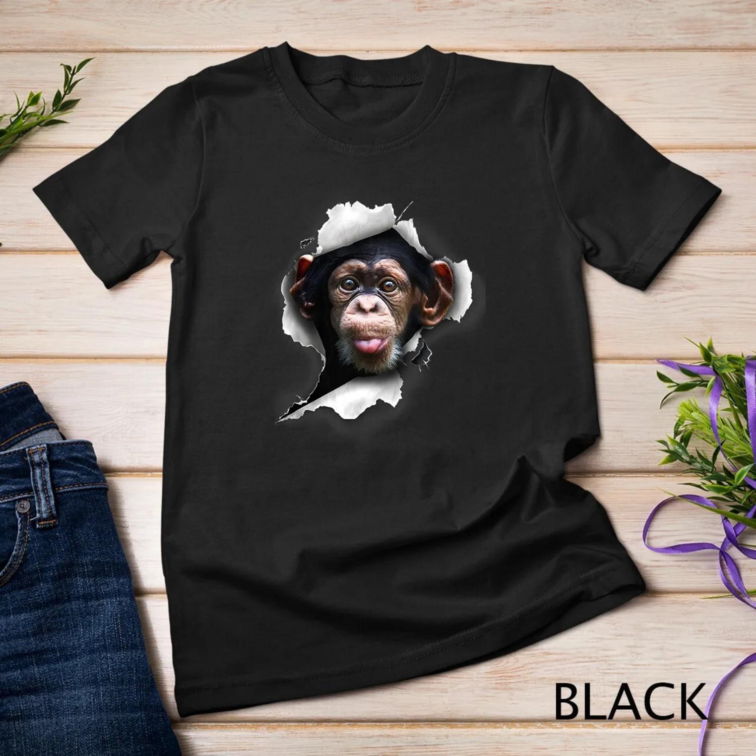 Funny Chimp T Shirt Monkey Lover S
