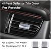 Car Interior Air Conditioning AC Vent Grille Outlet Slider Tab Clip Decoration Cover For Porsche Panamera Cayenne Macan 718