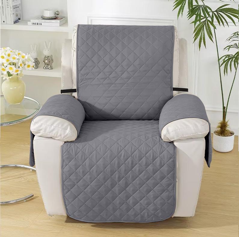 Cover Mat For Sofa 1-Seater Sofa 53Cm Waterproof Grey Quilted