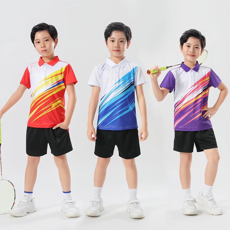 Unisex Badminton Tennis Polo Shirt Set Sportswear Training Jersey Custom Print Athletic Wear