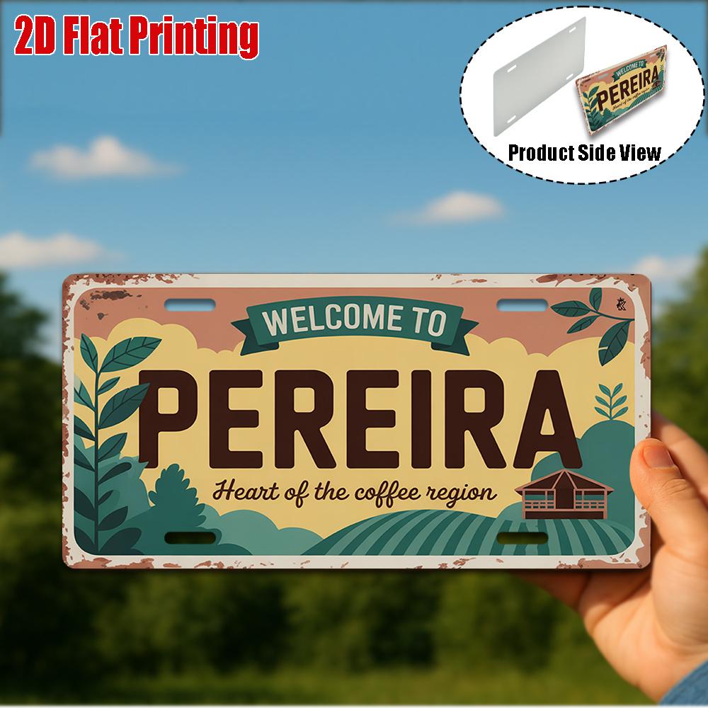 D Flatpc Vintage Metal Sign Only for decoration Outdoor Wall Art (  ) Pereira Aluminum Sign Heart of the Coffee