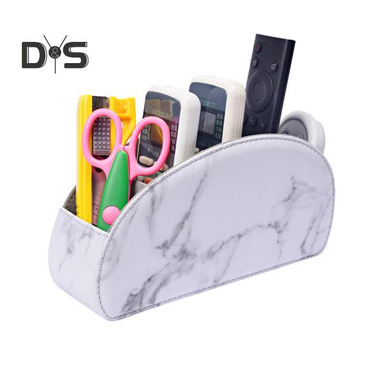 Ящик для хранения пульта дистанционного управления с 5 отделениями, большой вместимостью, органайзер для хранения пульта дистанционного управления, держатель для ручек белый