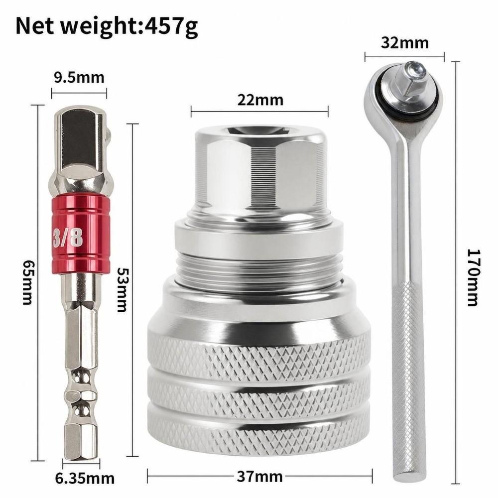 1Set Rustproof Adjustable Magic Socket 10-19mm Power Drill Adapter  Multifunctional Tool