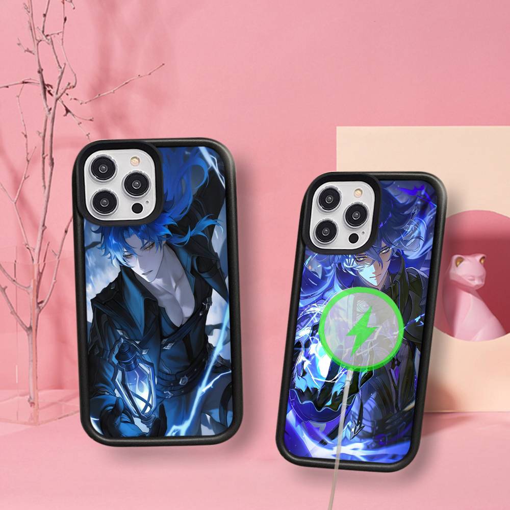 Genshin Impact Flins Magnetic Wireless Phone Case For IPhone 17 16 15 14 13 12 11 Pro Max Plus Mag Phone Cover
