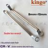 Taiwan Kingo 8x10 Double-Headed Star Wrench Set (Sizes 6x7 to 30x32) - CR-V Alloy Steel, Matte Finish