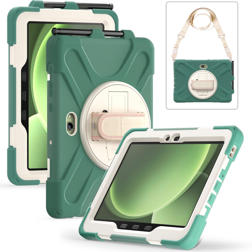 For Samsung Galaxy Tab Active5 Pro X350/X356B/Active Pro T540/T545/T547/Active4 Pro T630/T636 Kickstand Case Cover with Shoulder Strap