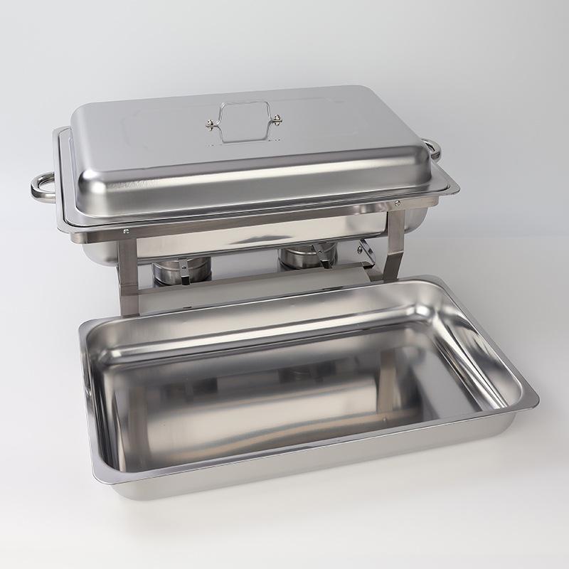 Gold-Plated Stainless Steel Folding Lid Buffet Burner Chafing Dish