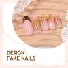24 Stück Mandel-förmige Handgemachte Falsche Nägel Sunburst Gold-Textur, Schimmernde Gold-Akzente, Press-On Nägel Geeignet für Dates, Partys