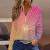 Women's T Shirt Tee Button Long Sleeve Daily Weekend Fashion Basic V- Neck Regular Top