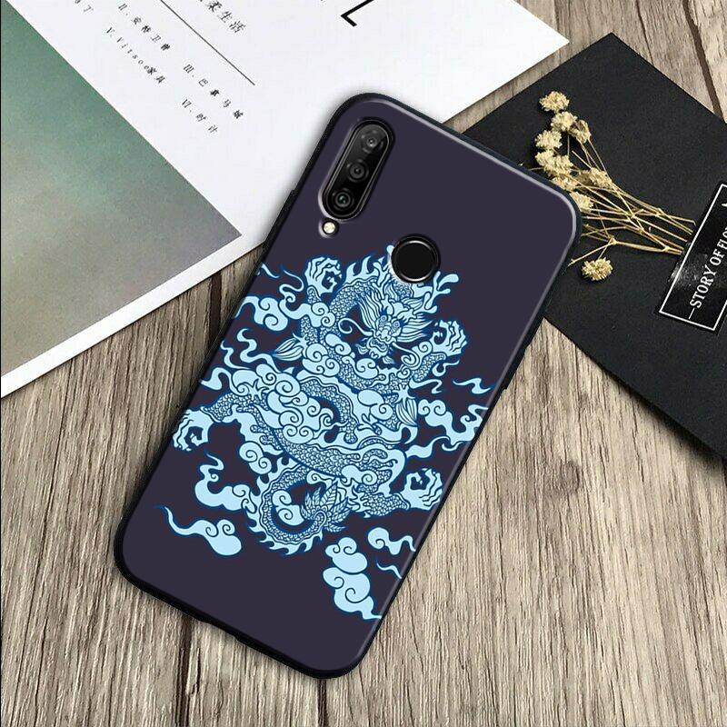 Chinese Dragon For Huawei Nova 11 Pro 12i 3i 7i 8i 9 10 SE Y60 Y61 Y70 Y72 Y73 Y90 Y91 P20 P30 P40 Lite Case