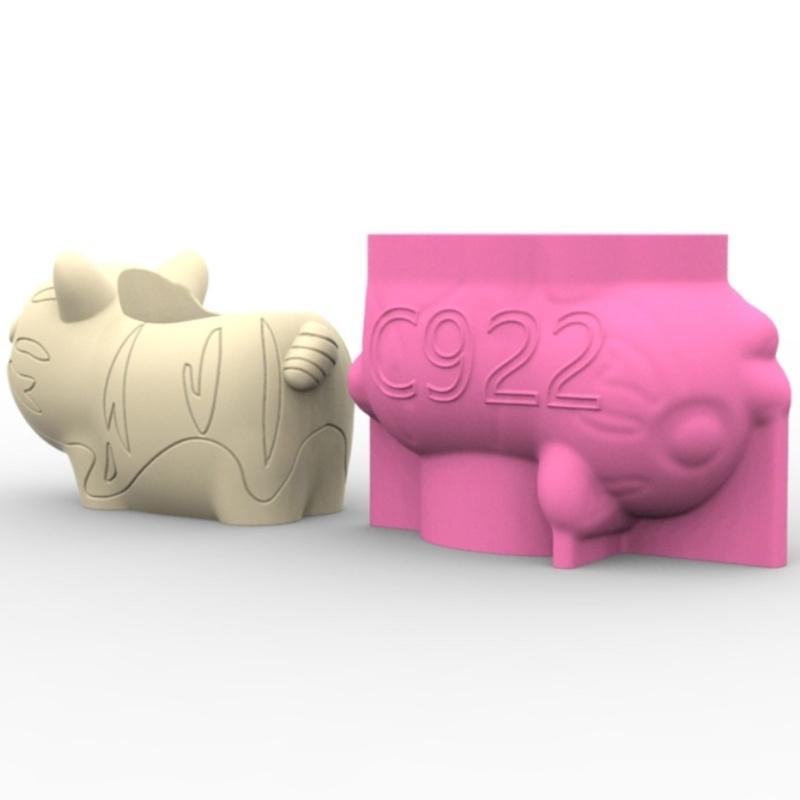 Gardening Pots Mold Succulent Plant Pots Mould Animal Shape Silicone Concrete Casting Mold for Epoxy Resin and Pen Holder