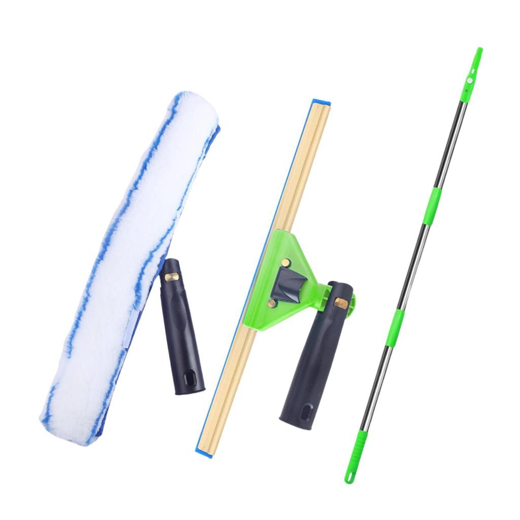 3Pcs Glass Cleaning Scraper Set Window Cleaner Tool Self Assembly Rotate Glass Cleaner Tool for Car Patio Bathroom Shower Window