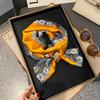 Small Silk Scarf Women's Spring and Autumn Thin Korean Version Versatile Thin and Narrow Long Scarf Tied Hair Temperament Square Scarf with Suit Shirt